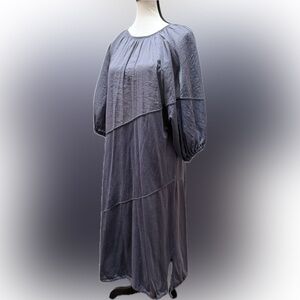 ZARA balloon sleeve, cinched hem dress